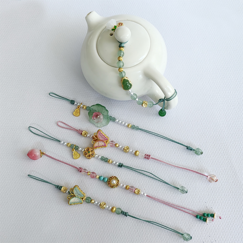 手工茶壶绳紫砂壶防摔绳西施壶小提溜吊坠茶具装饰品茶道零配件