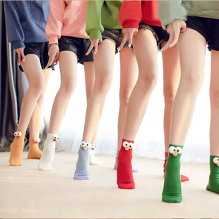 姐妹团拍照闺蜜装派对伴娘晨袍生日糖果色大眼袜彩色搞笑接亲袜子