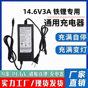 汽车电瓶充电器 磷酸铁锂4串3.2V锂电池充电器12V12.8V14.6V3A5A