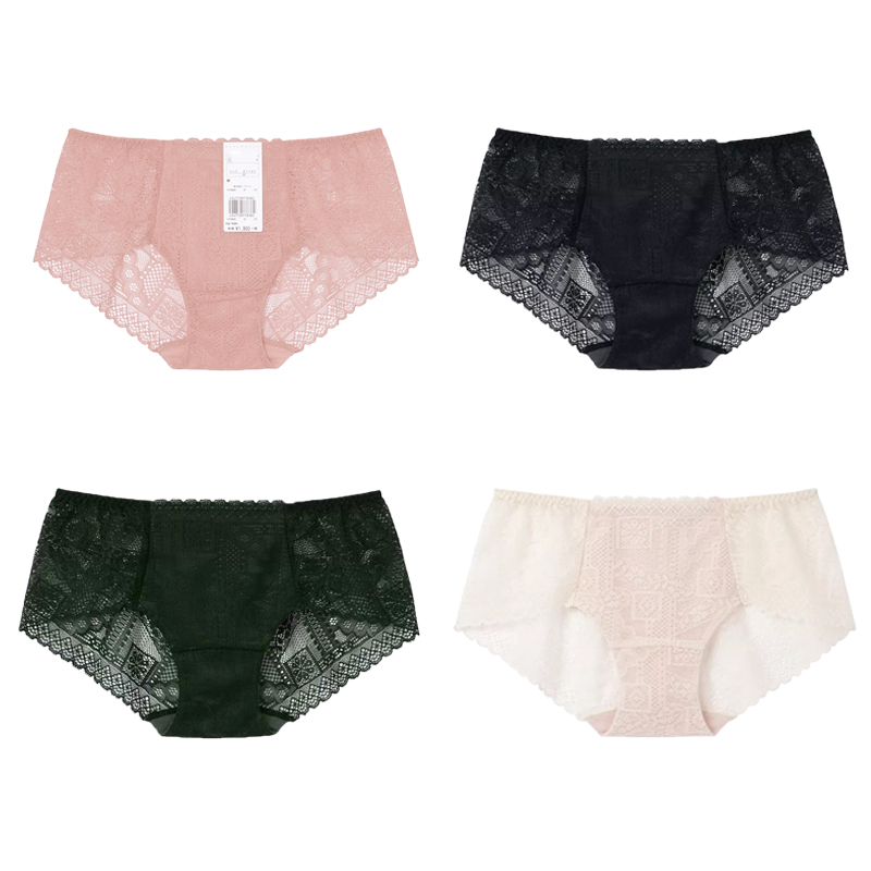 内裤先生日系全蕾丝格纹裆部WNC
