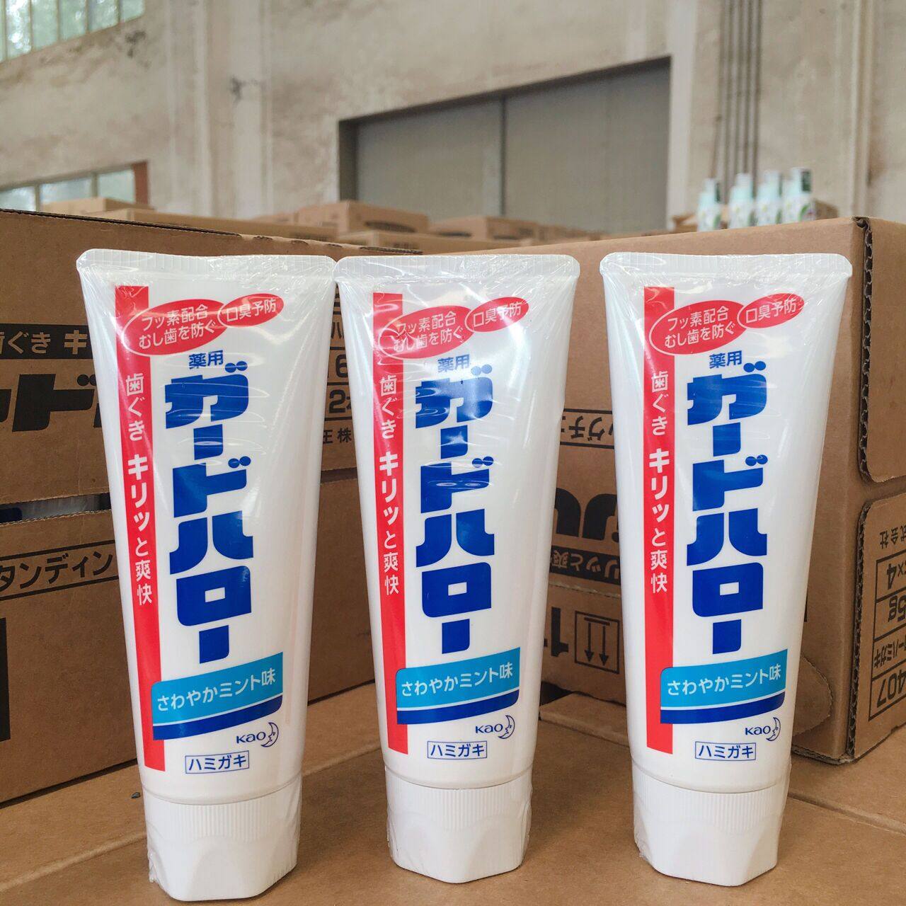 5支包 邮 日本进口花王kao防蛀固齿药用美白牙膏除口臭清新口气