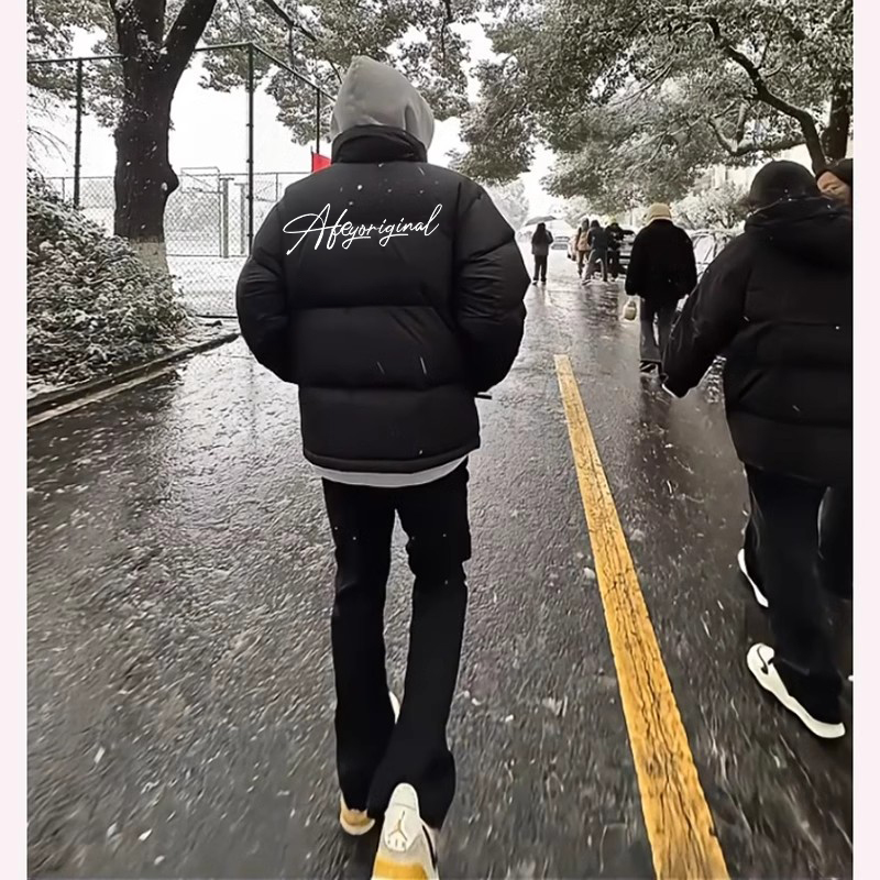 加绒加厚秋冬季潮男穿搭棉衣棉服