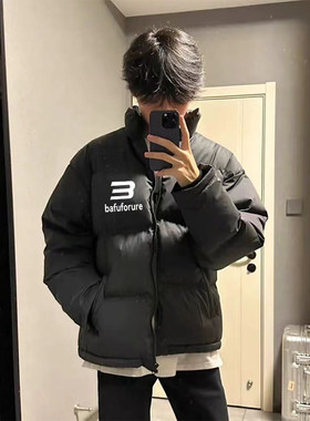面包棉服棉衣秋冬季潮男穿搭