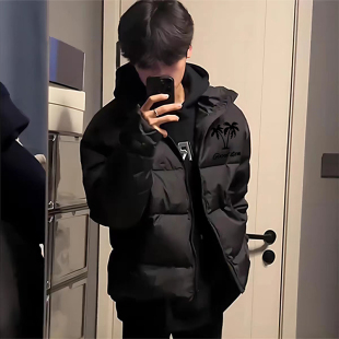 高街vibe美式羽绒服男款秋冬季加厚棉衣外套hiphop潮牌小众面包服