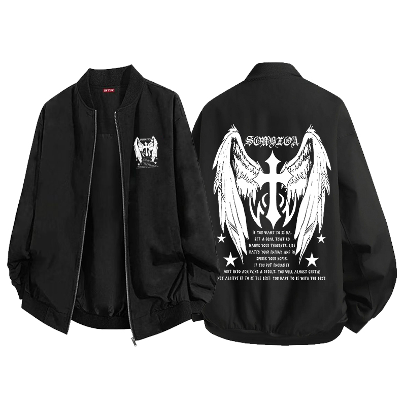 春秋季潮男穿搭棒球服外套夹克