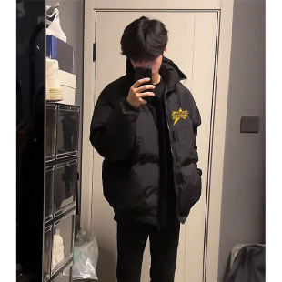 外套男冬季棉服2025韩版潮流面包羽绒棉衣服加绒加厚帅气短款棉袄