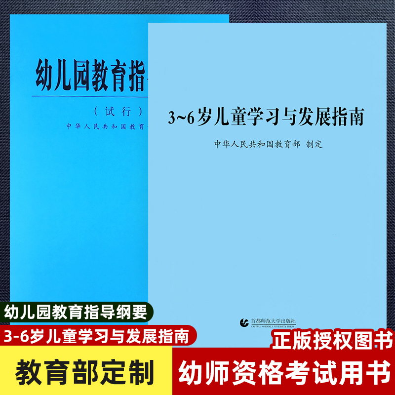 2本套装 3-6岁儿童学习与发展指南幼儿园教育指导纲要(试行)考试指南幼儿园教育活动学前教育幼儿师范教师资格考试用书大视野