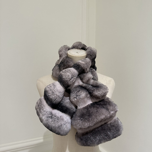 【贵妇龙猫】真假难辨 环保毛青紫蓝龙猫 配饰天HUA板 围巾