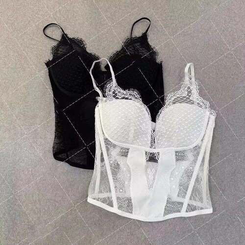 蕾丝鱼骨吊带大货版型会更服帖