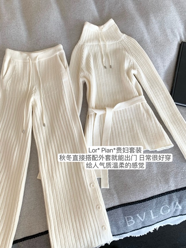 秋冬高级感针织套装女半高领设计感上衣直筒长裤两件套,女装/女士精品,时尚套装,淘宝优惠券,粉丝福利购,淘宝优惠卷