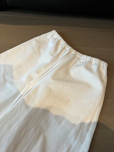 子 女宽松百搭长裤 秋冬也需要清爽 cleanfit白色全棉休闲裤