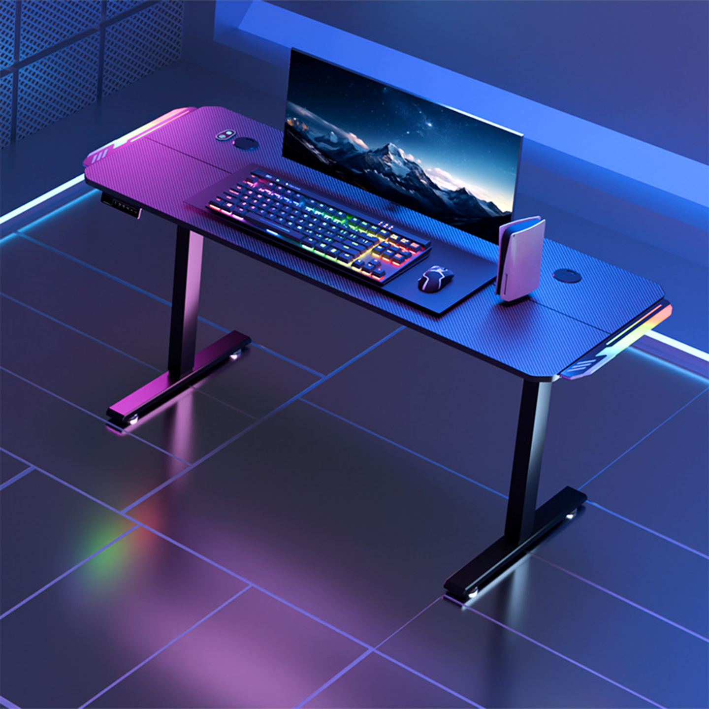 站立式电动升降桌电脑游戏电竞桌