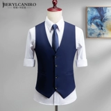 Пиджак классического кроя, мужской модный жилет для отдыха, облегающий крой, в корейском стиле