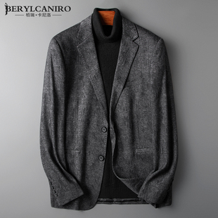 韩版 呢子休闲西装 百搭商务秋季 修身 潮流单件小西服男上衣 外套男士