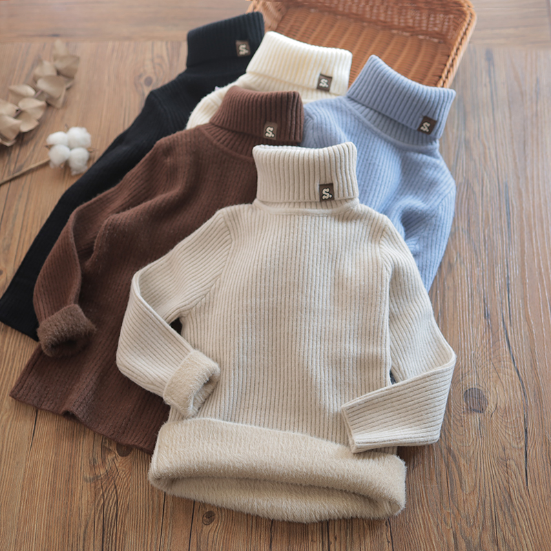 童装打底衫毛衣弹力高领保暖百搭