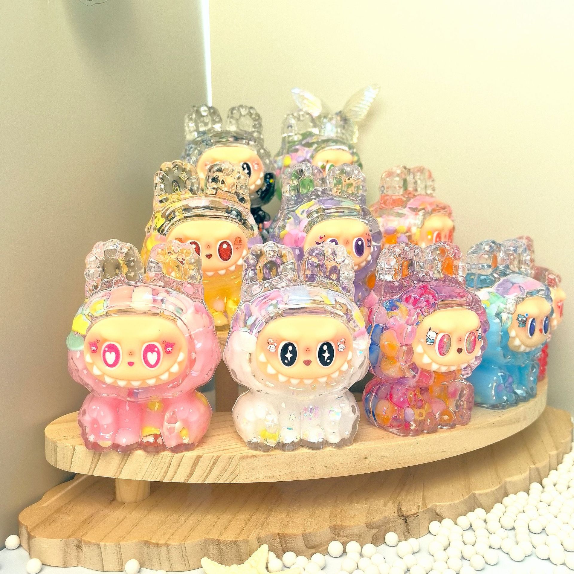 爆款潮玩新脸入油流沙拉布布盲盒创意精品公仔手办桌面摆件