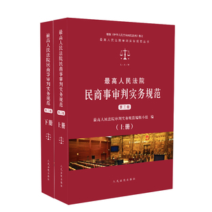 最高人民法院审判实务规范丛书 2020新书 上下册 第三版 根据中华人民共和国民法典修订 最高人民法院民商事审判实务规范
