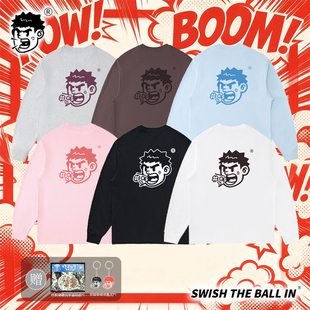 THE 长袖 BALL 纯棉T恤训练篮球健身宽松美式 IN炸裂奇奇长袖 SWISH
