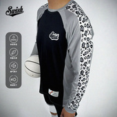 THE BALL IN豹纹速干投篮服运动长袖 SWISH T恤透气训练美式 篮球