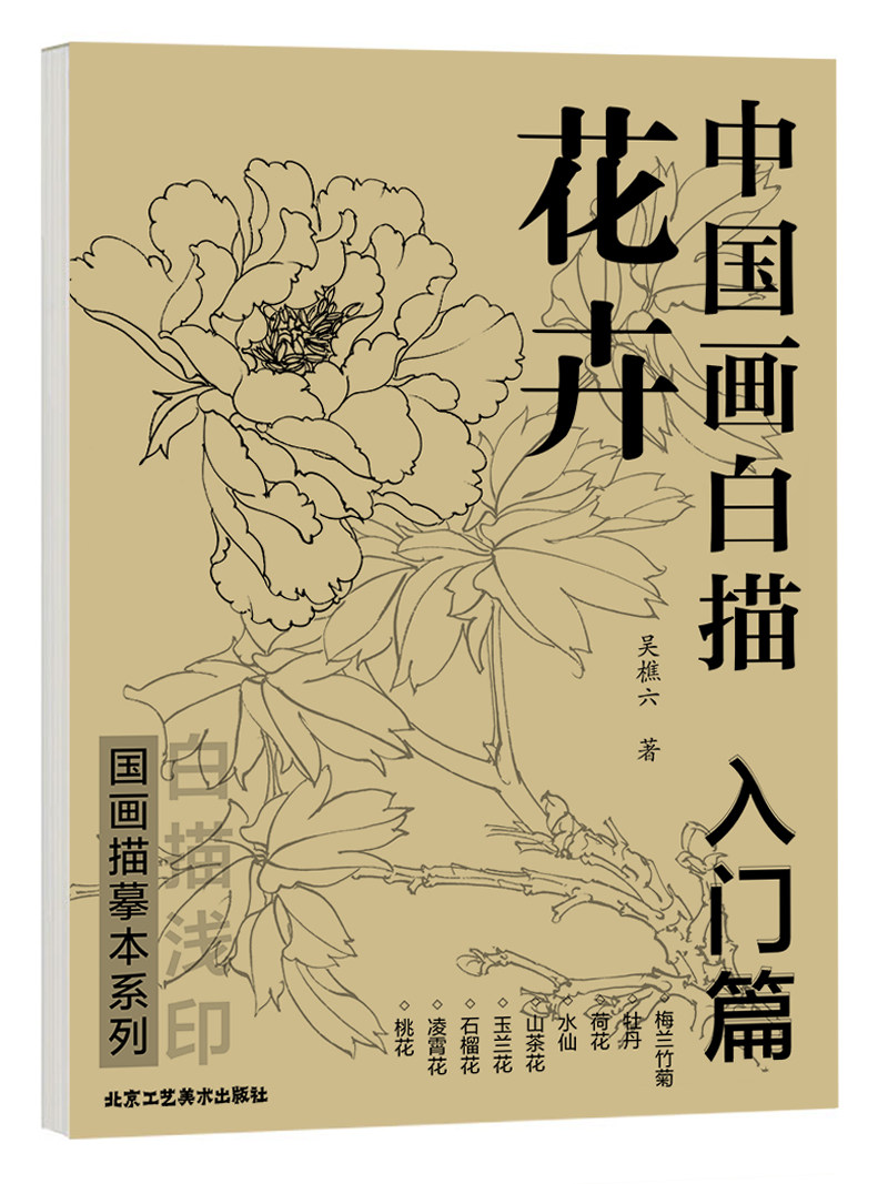 中国画白描 花卉入门篇 国画临摹画册 吴樵六著 零基础白描入门 国画