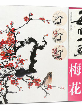 每日一画 梅花 中国画技法国画入门基础教程书写意水墨画花鸟册页 工笔画花卉技法画法大全集教材 国画初学者画花卉蔬果技巧书籍