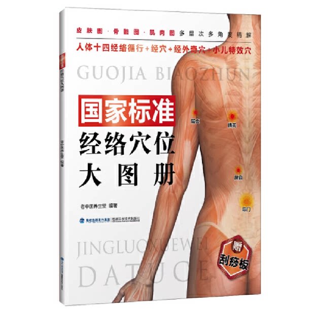 国家人体标准经络穴位大图册 穴位应用中医养生人体经络按摩保健推拿女性经络穴位按摩大全穴位按摩书养生书籍