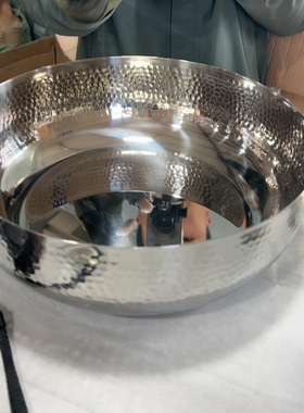 A129-泰家微瑕316不锈钢30cm和面盆一体成型饺子馅盆洗菜盆