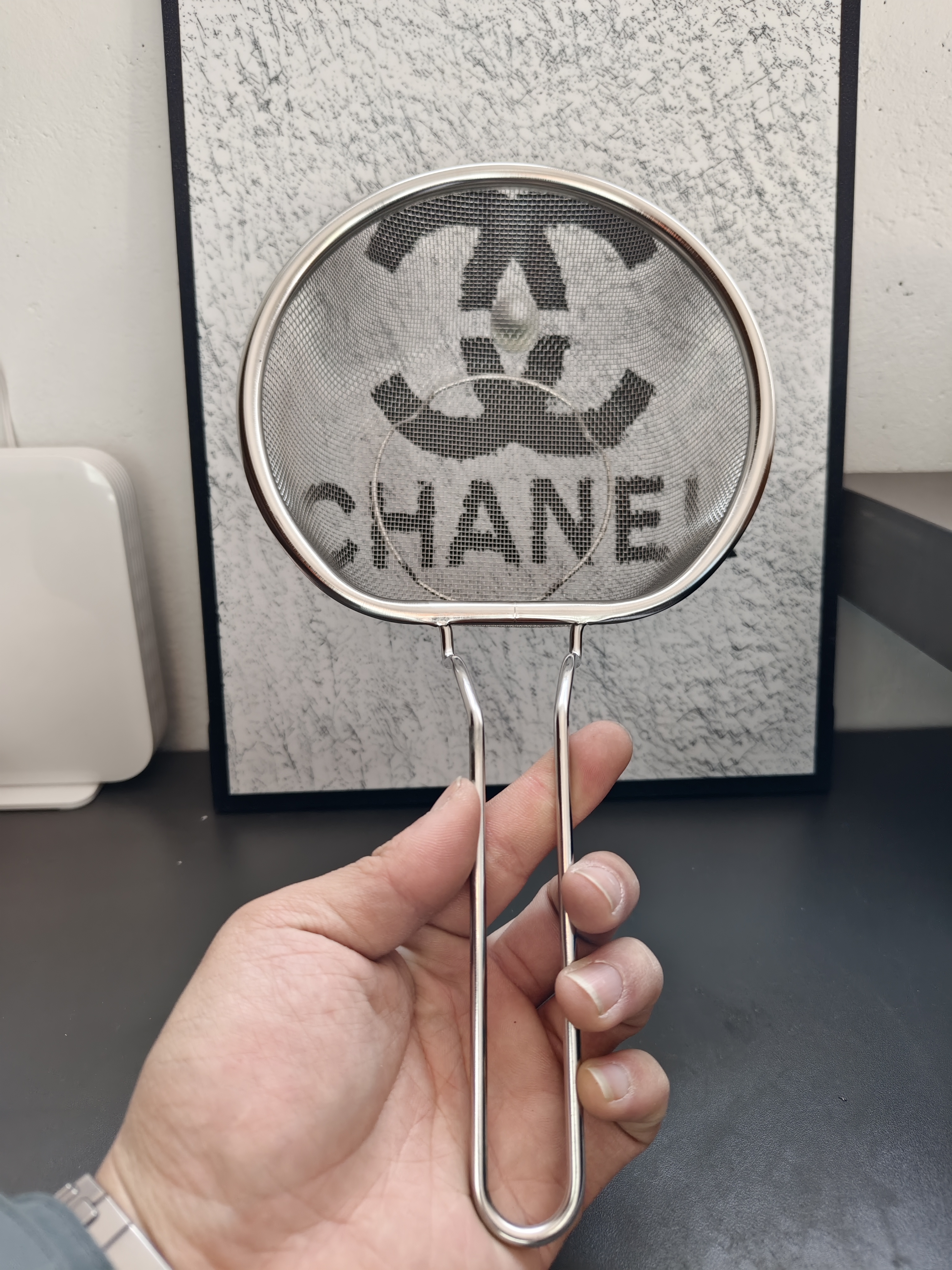 A98-外贸304不锈钢网漏家用厨房大号过滤网筛捞面条饺子面条捞勺