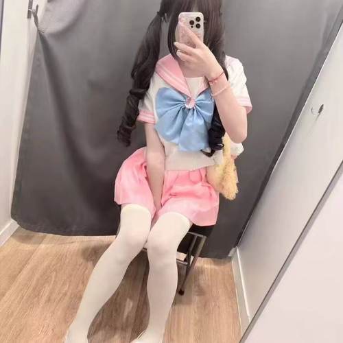 胖MM大码美少女战士bodyline复刻基础新款水手服短袖JK制服套装女