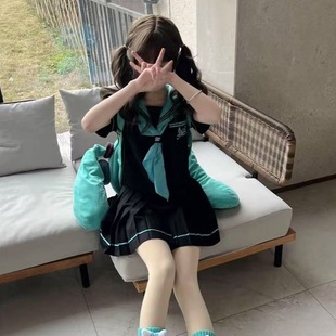 jk制服套装 衬衫 胖MM大码 水手服青本绘长短袖 百搭JK短裙夏季 新款