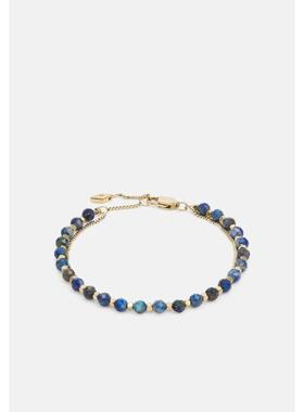 代购Fossil/化石女士金色抛光手链水晶装饰可调节松紧一链多戴时