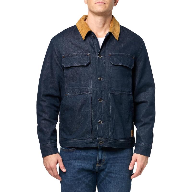 TIMBERLAND添柏岚运动夹克男士保暖舒适耐用时尚深蓝色翻领设计