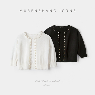 木本尚女童秋装毛衣开衫外套