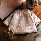 木本尚女童汉服旗袍裙2026新款 过年衣服夹棉加厚 宝宝拜年服刺绣款