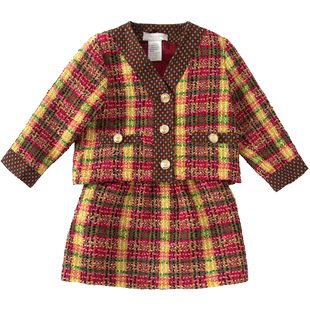 木本尚女童秋冬装套装法式小香风轻奢两件套2026新款儿童高端童装