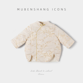 木本尚女童冬装 汉服国风提花刺绣女宝宝拜年服过年服 夹棉加厚唐装