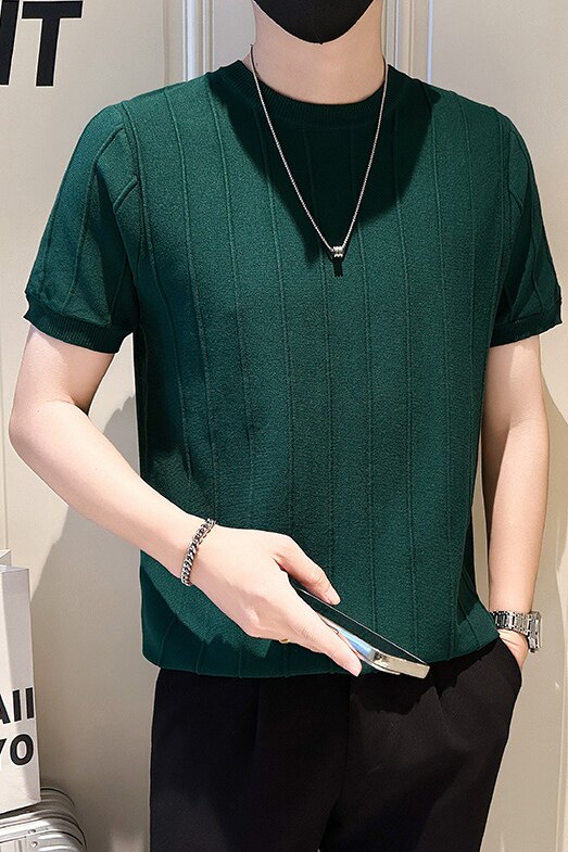 A135-75022男士PL领春夏秋针织短袖冰丝短袖P55控79,男装T恤,电商A135（原星座819）
