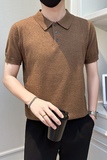A135-77095男士纯色PL领春夏秋针织短袖冰丝短袖凉爽P55控79，男装T恤，星座819（原C215）