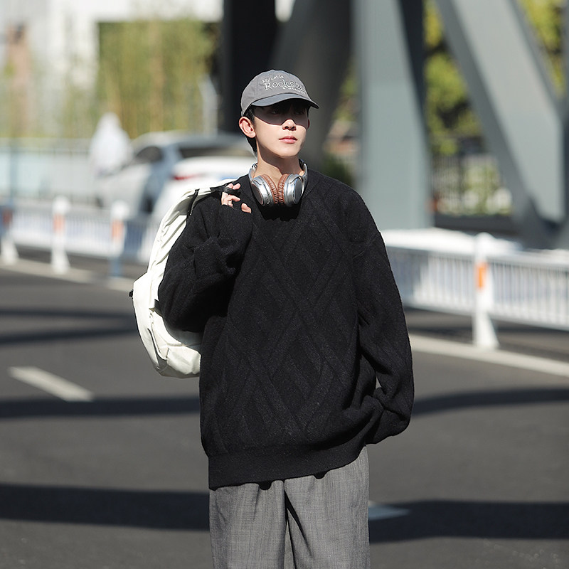 9901潮秋冬男士保暖糯软宽松舒适毛衣高品质十色可选P68控89，男装针织衫/毛衣，电商A135（原星座819）