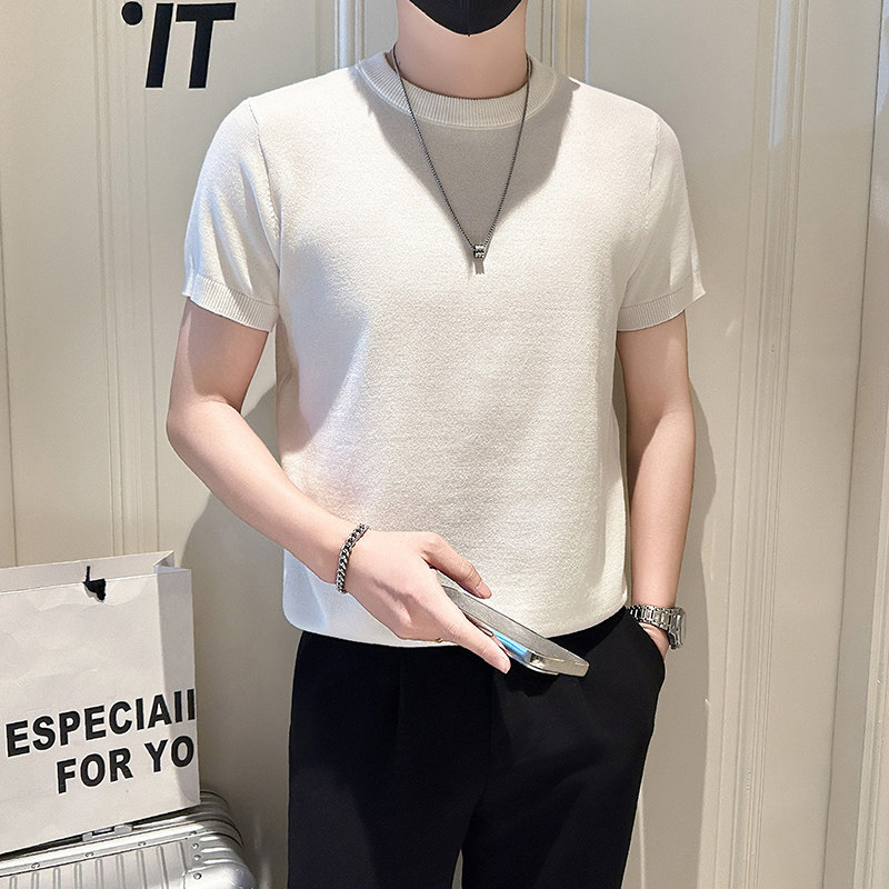 A135-77096男士PL领春夏秋针织短袖冰丝短袖凉爽P55控79,男装T恤,电商A135（原星座819）