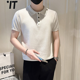A135-77095男士PL领春夏秋针织短袖冰丝短袖凉爽P55控79，男装T恤，电商A135（原星座819）