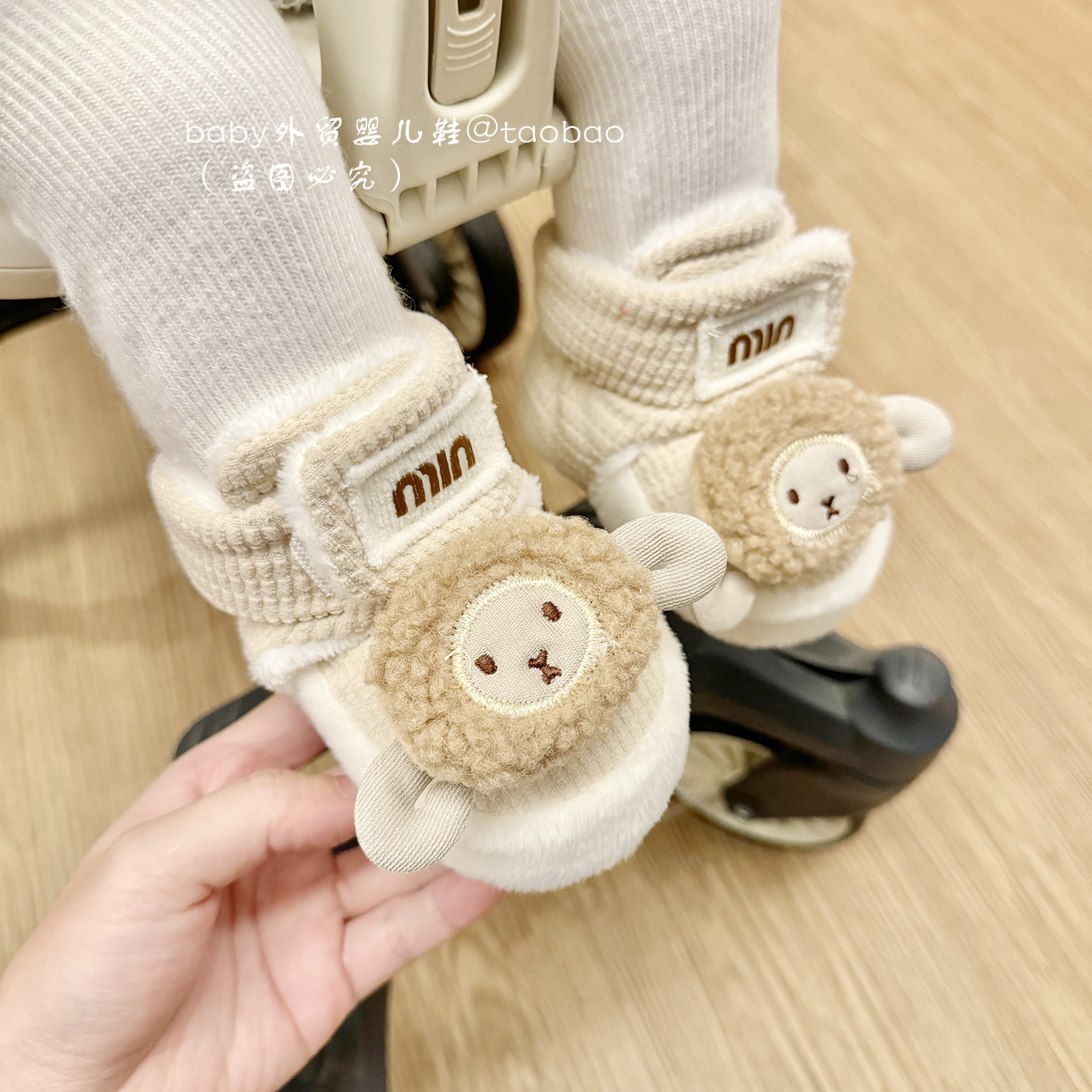 冬季新生婴儿棉鞋加厚加绒棉靴