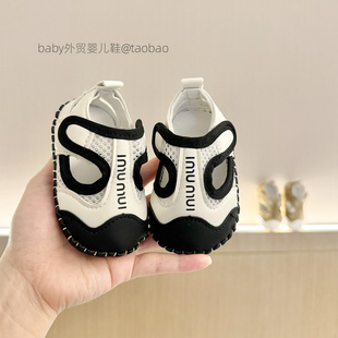 12个月宝宝休闲软胶底防掉透气网鞋 春夏0 1岁婴幼儿学步鞋