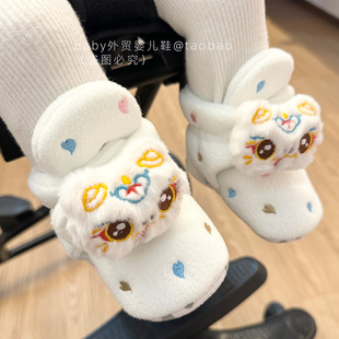冬季加厚新生婴儿鞋宝宝软底学步鞋套保暖3-6-12个月防掉虎头棉鞋