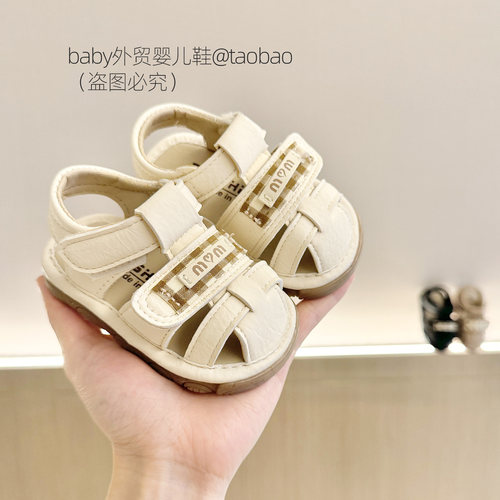 婴幼儿鞋夏季透气软底叫叫鞋凉鞋