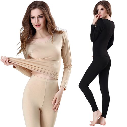 莫代尔薄款修身秋衣秋裤保暖内衣