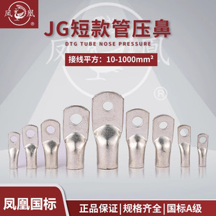 凤凰 240短线鼻子接线端子铜线耳 JG单压厚件铜接头JG16