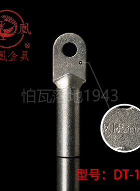 正品凤凰 镀锡堵油式铜接头 DT-185MM2铜鼻子接线端子 B级 一只价