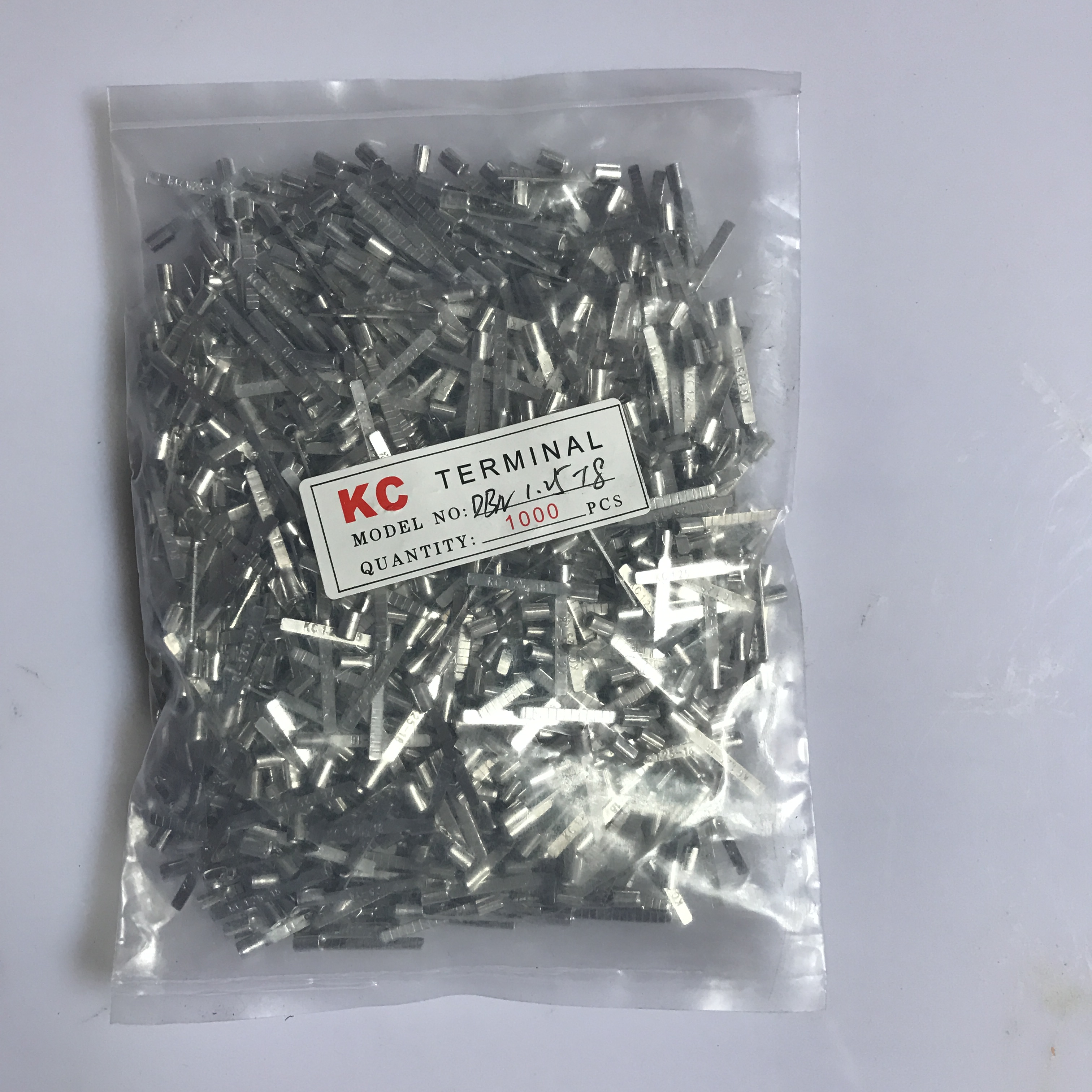 紫铜扁针型裸端头DBN1.25-18 鸭嘴鼻子 鸭舌端子 扁插针 片型端子