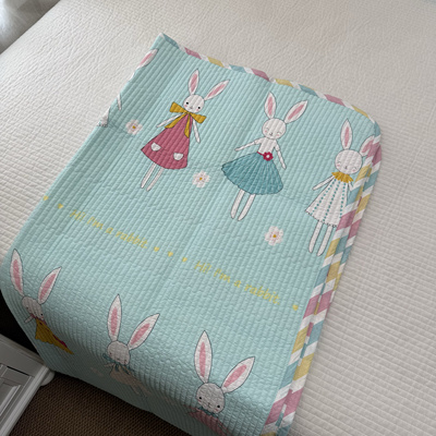 清仓加厚单人纯棉儿童卡通水洗绗缝1米床盖